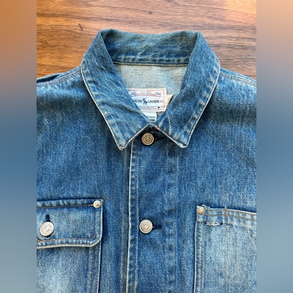 Vtg 80’s Ralph Lauren Authentic Dungarees Denim Jacket 🇺🇸 - Picture 7 of 15